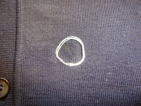 dunkelblaue Strickjacke nachher
